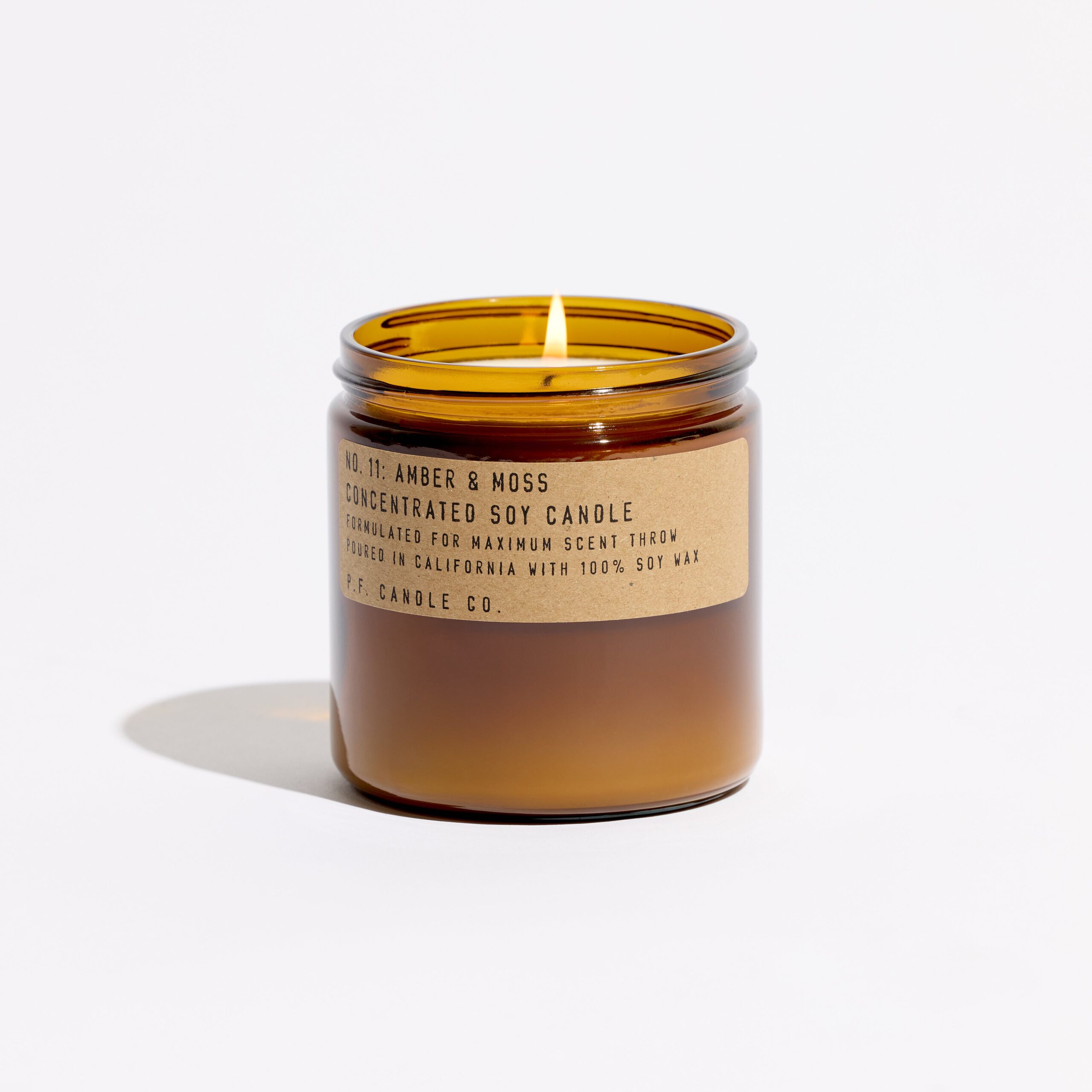 P.F. Candle Co. Amber and Moss soy wax candle