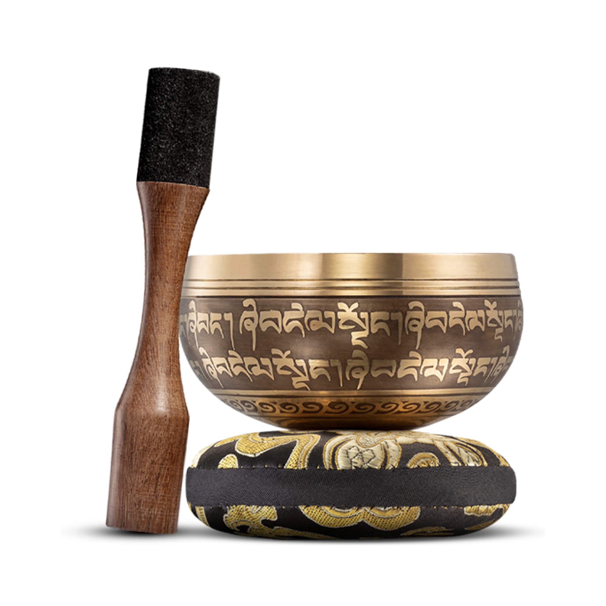 Silent Mind singing bowl close up bronze metal resonant
